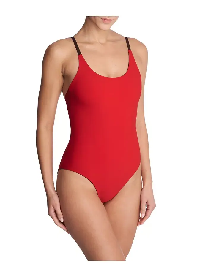 Женский двусторонний слитный купальник Riviera Natori — изображение 1 из 3, красный