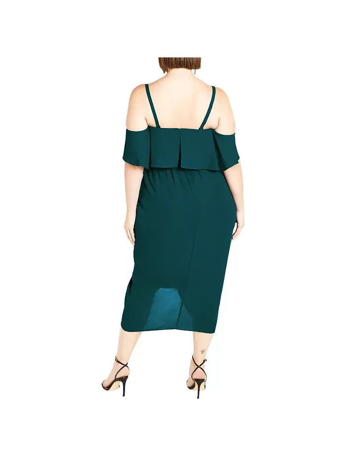 Платье Va Va Voom больших размеров CITY CHIC — изображение 2 из 3, зеленый