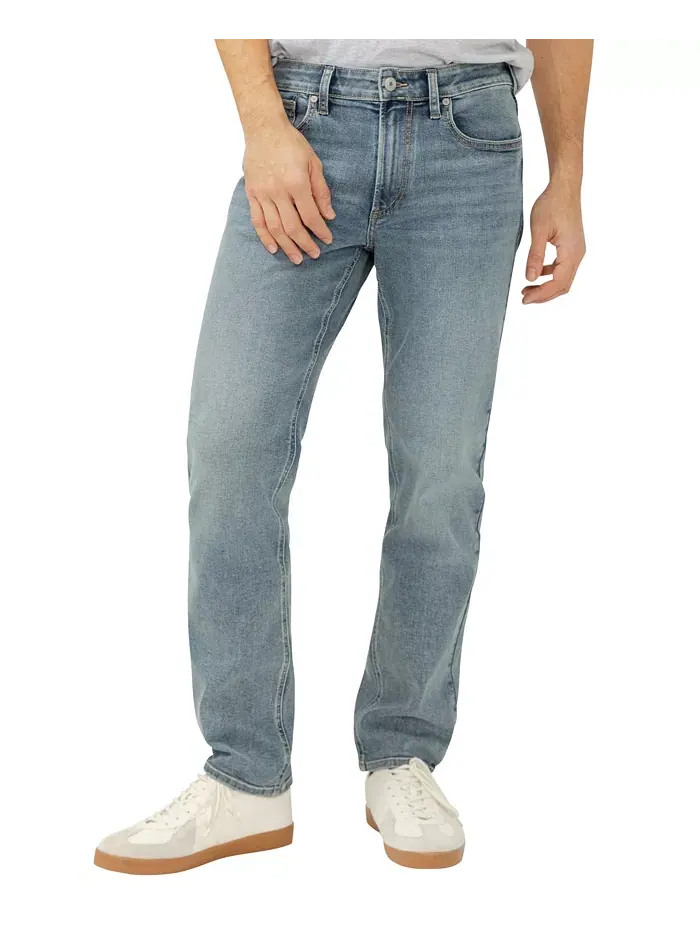 Мужские джинсы Eddie Classic Athletic Fit с зауженными штанинами Silver Jeans Co. — изображение 1 из 3, синий