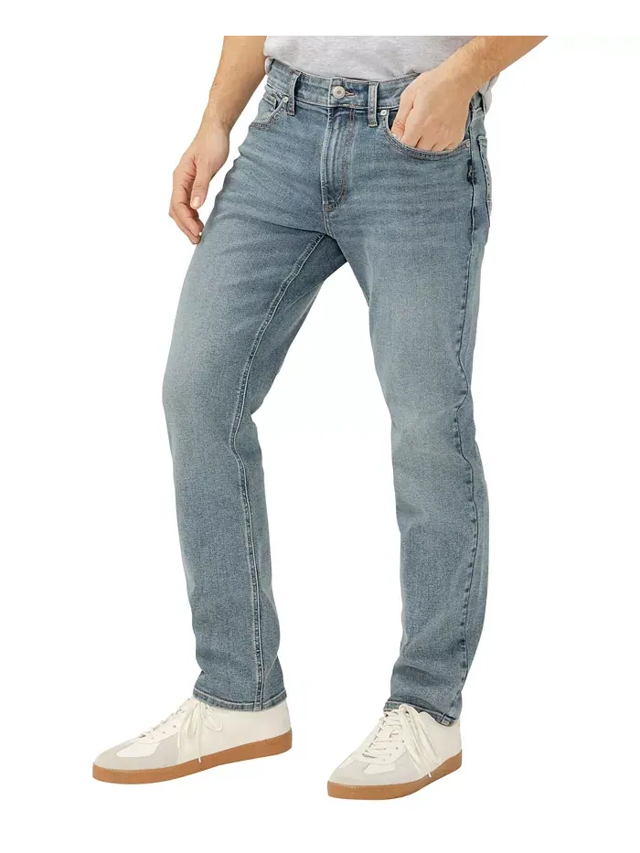 Мужские джинсы Eddie Classic Athletic Fit с зауженными штанинами Silver Jeans Co. — изображение 2 из 3, синий