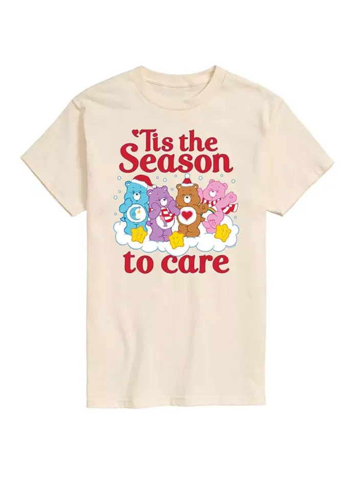 Мужская футболка Care Bears Tis The Season с коротким рукавом Airwaves — изображение 1 из 3, желтый
