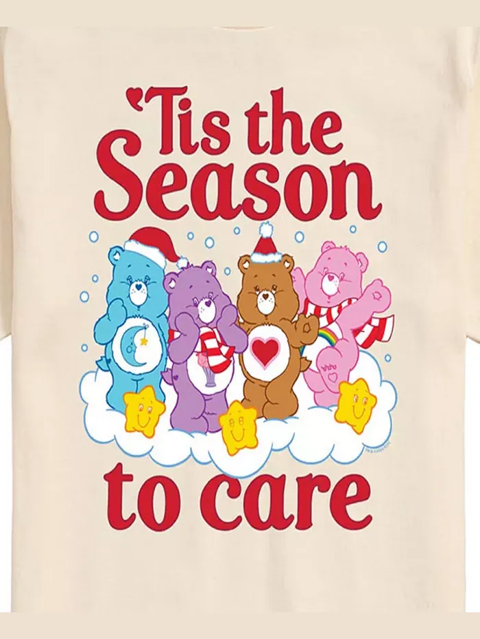 Мужская футболка Care Bears Tis The Season с коротким рукавом Airwaves — изображение 3 из 3, желтый