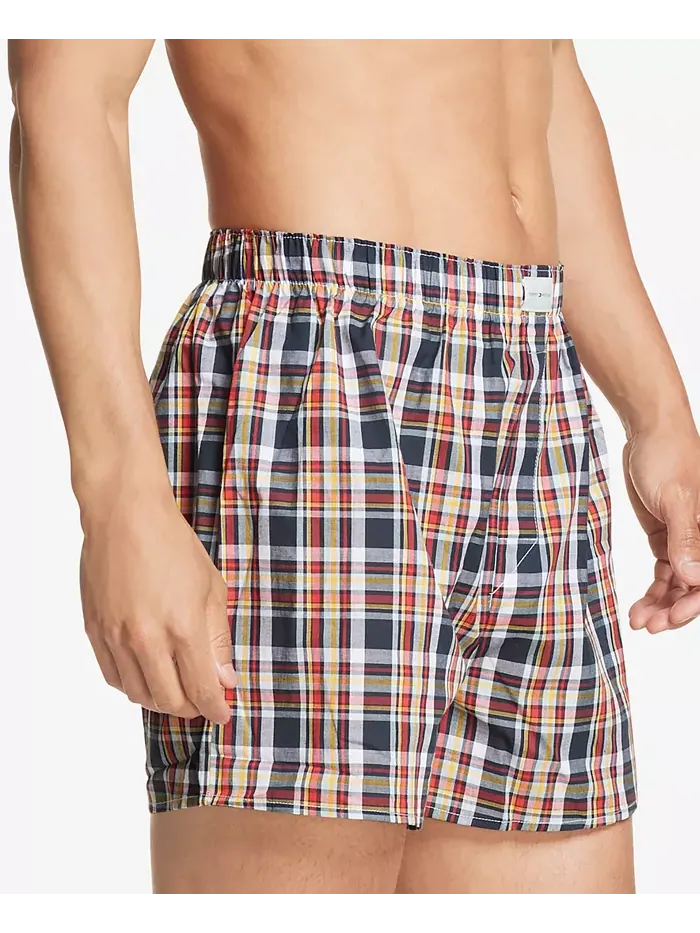 Мужские боксеры из хлопкового поплина с классическим принтом, 3 шт Tommy Hilfiger — изображение 7 из 7, якиманский синий