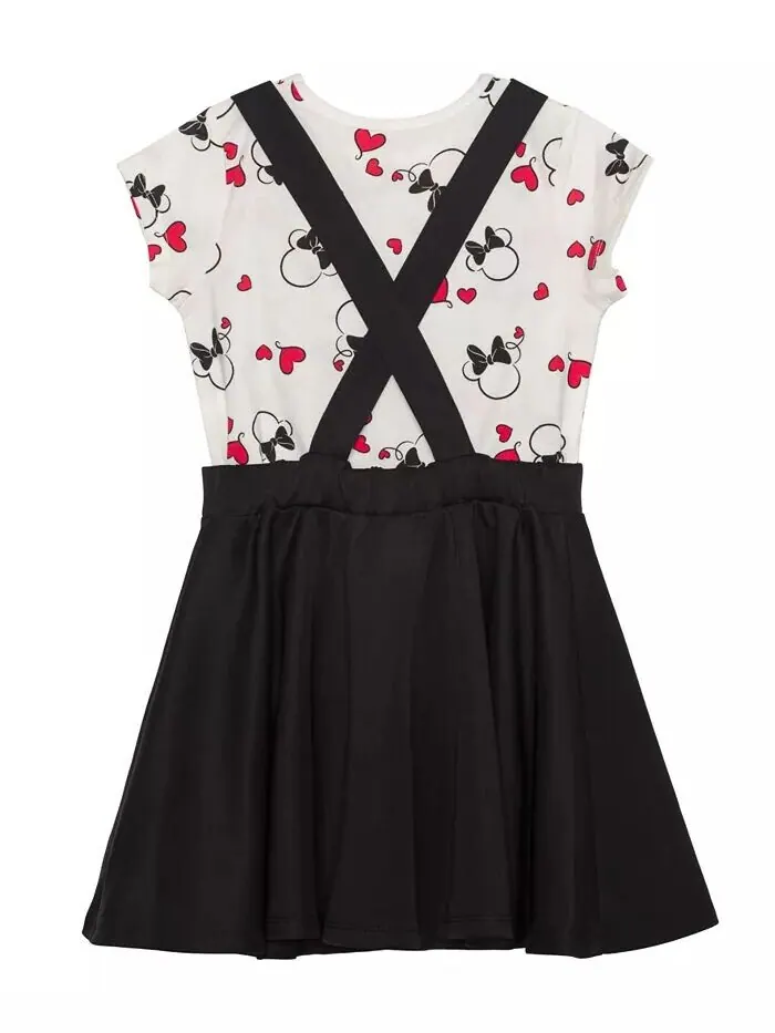 Футболка и платье с короткими рукавами Minnie Hearts для маленьких девочек, 2 предмета. Набор Disney — изображение 2 из 8
