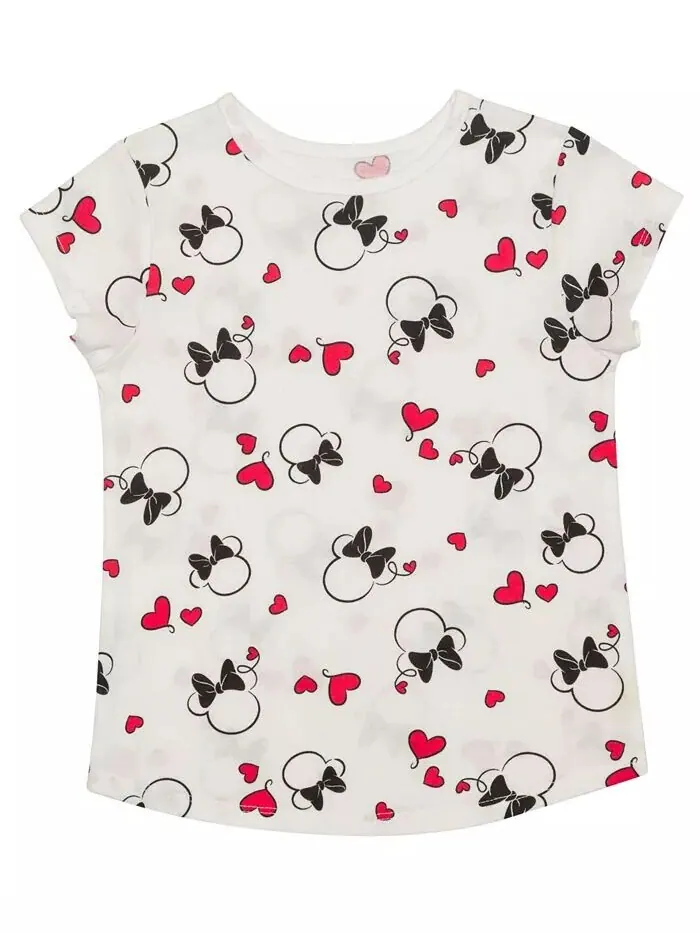 Футболка и платье с короткими рукавами Minnie Hearts для маленьких девочек, 2 предмета. Набор Disney — изображение 8 из 8