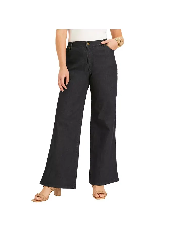 Джинсы June + Vie June Fit Wide Leg Plus Size