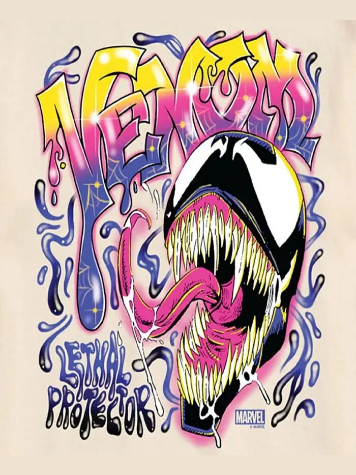 Мужская футболка Venom с коротким рукавом AIRWAVES — изображение 3 из 3, бежевый