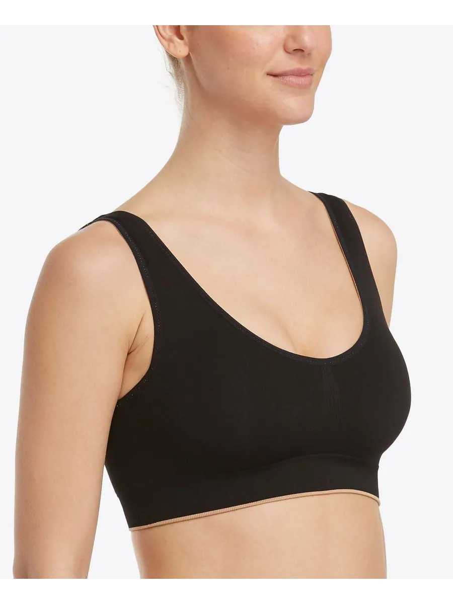 Женский эластичный ребристый бюстгальтер 30021R SPANX — изображение 2 из 3, черный