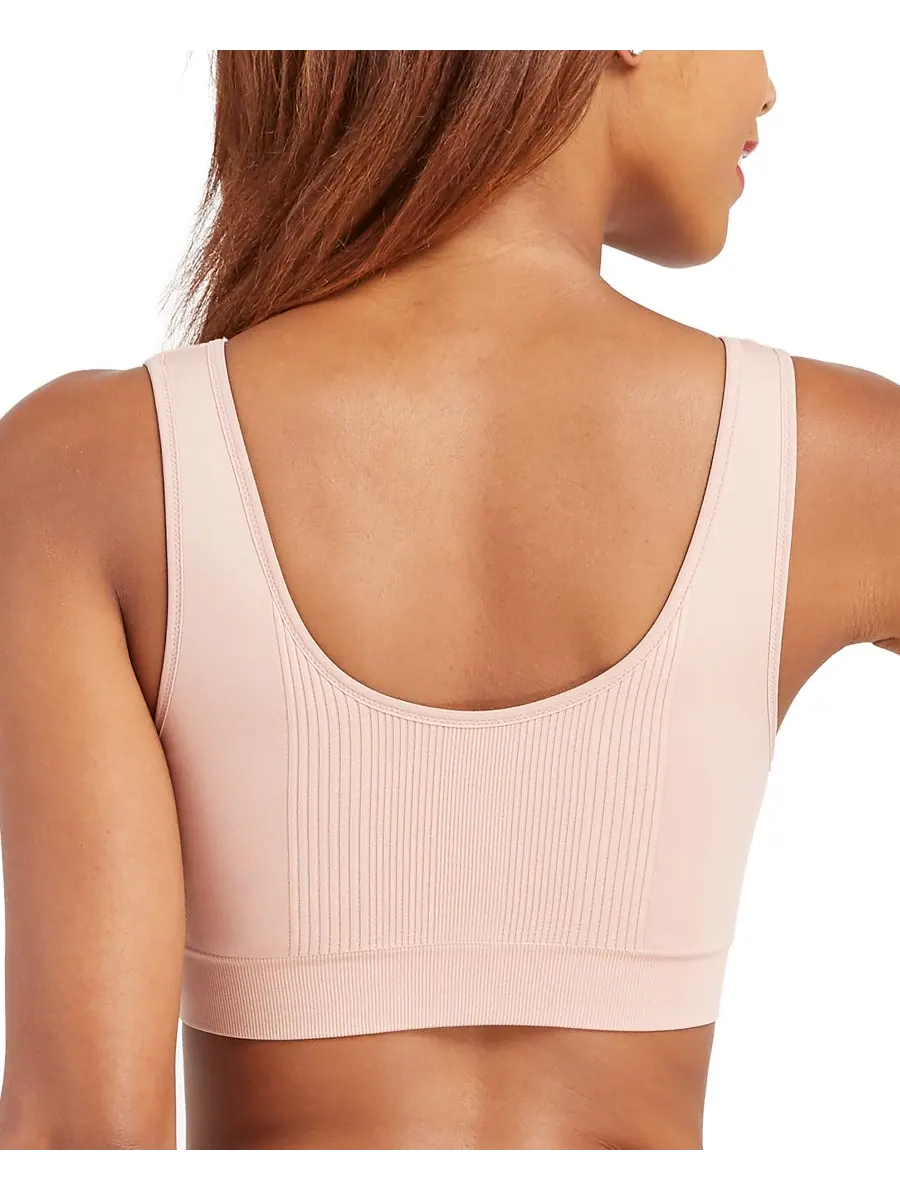 Женский эластичный ребристый бюстгальтер 30021R SPANX — изображение 2 из 4, розовый/серый