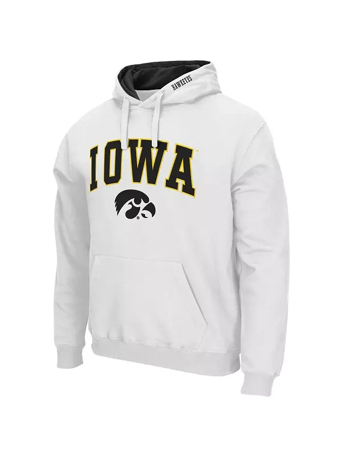 Мужская толстовка с капюшоном Iowa Hawkeyes Arch & Logo 3.0 Colosseum — изображение 4 из 5, темно-серый