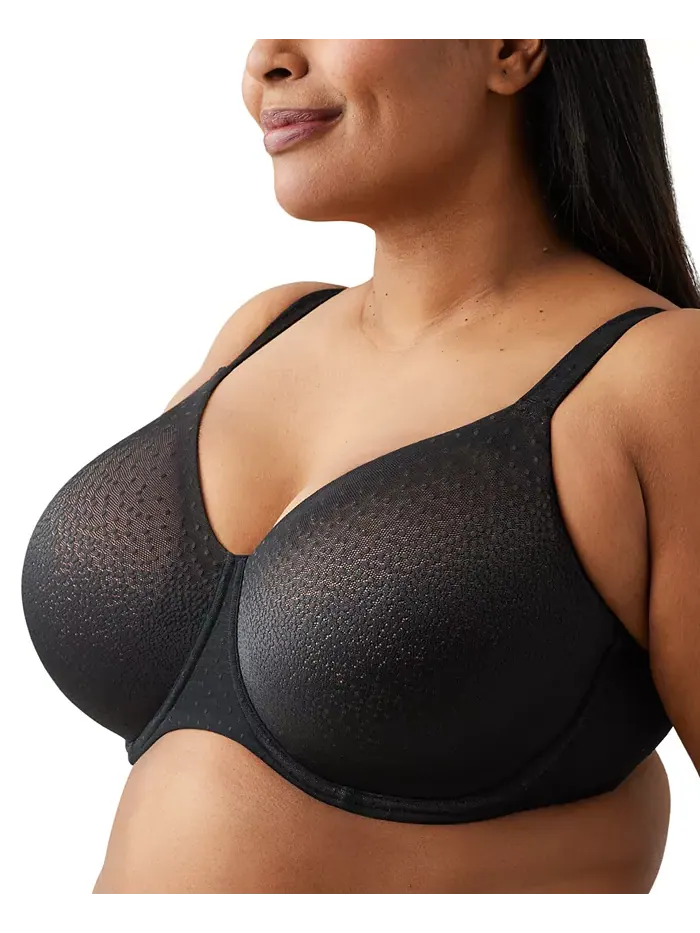 Бюстгальтер с косточками Plus Size Back Appeal, чашки H-K, модель 855403 Wacoal — изображение 2 из 3, черный