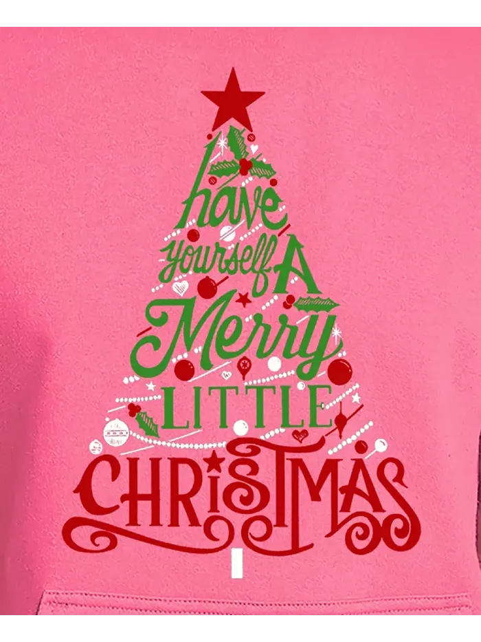 Мужская толстовка с капюшоном Have Yourself a Merry Little Christmas с художественным текстом La — изображение 3 из 5