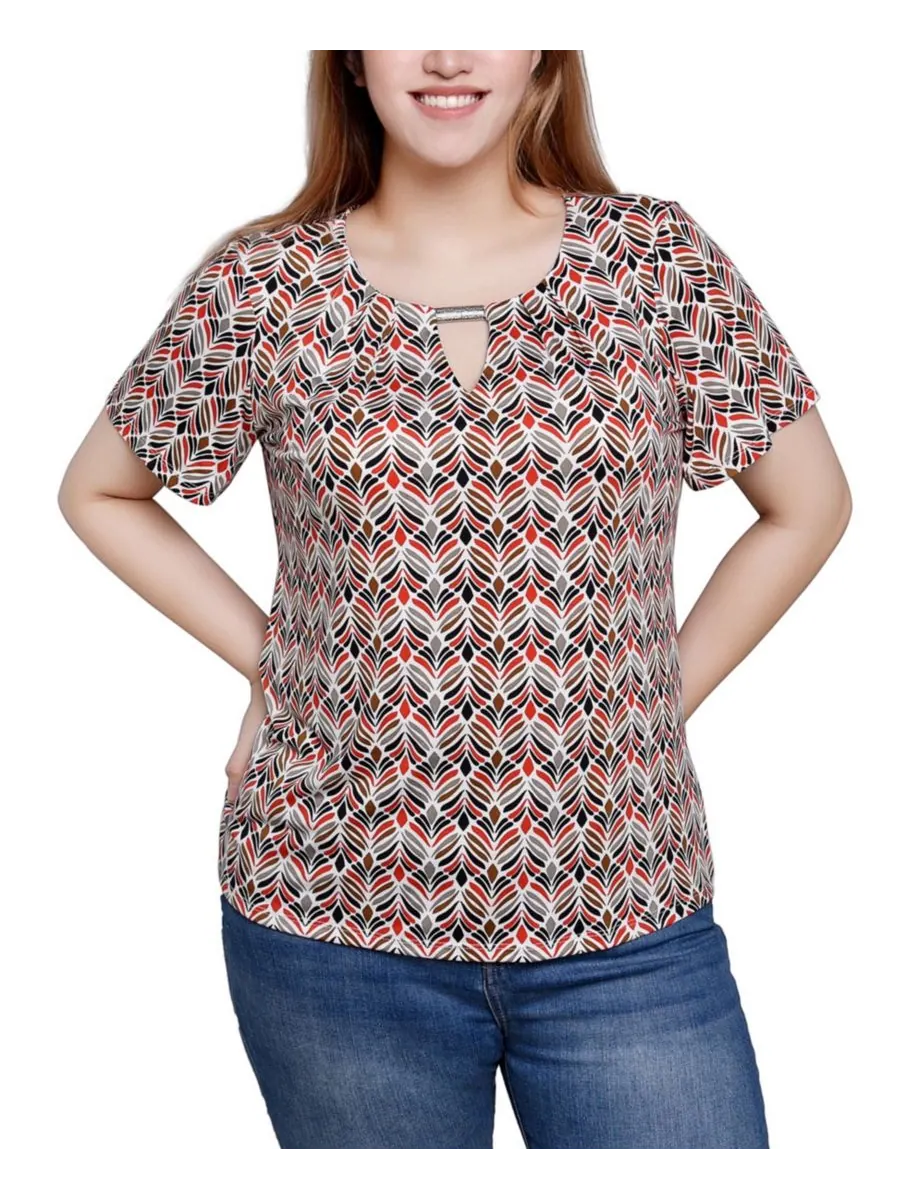 Футболка с коротким рукавом и фурнитурой NY Collection, Diamond Feather