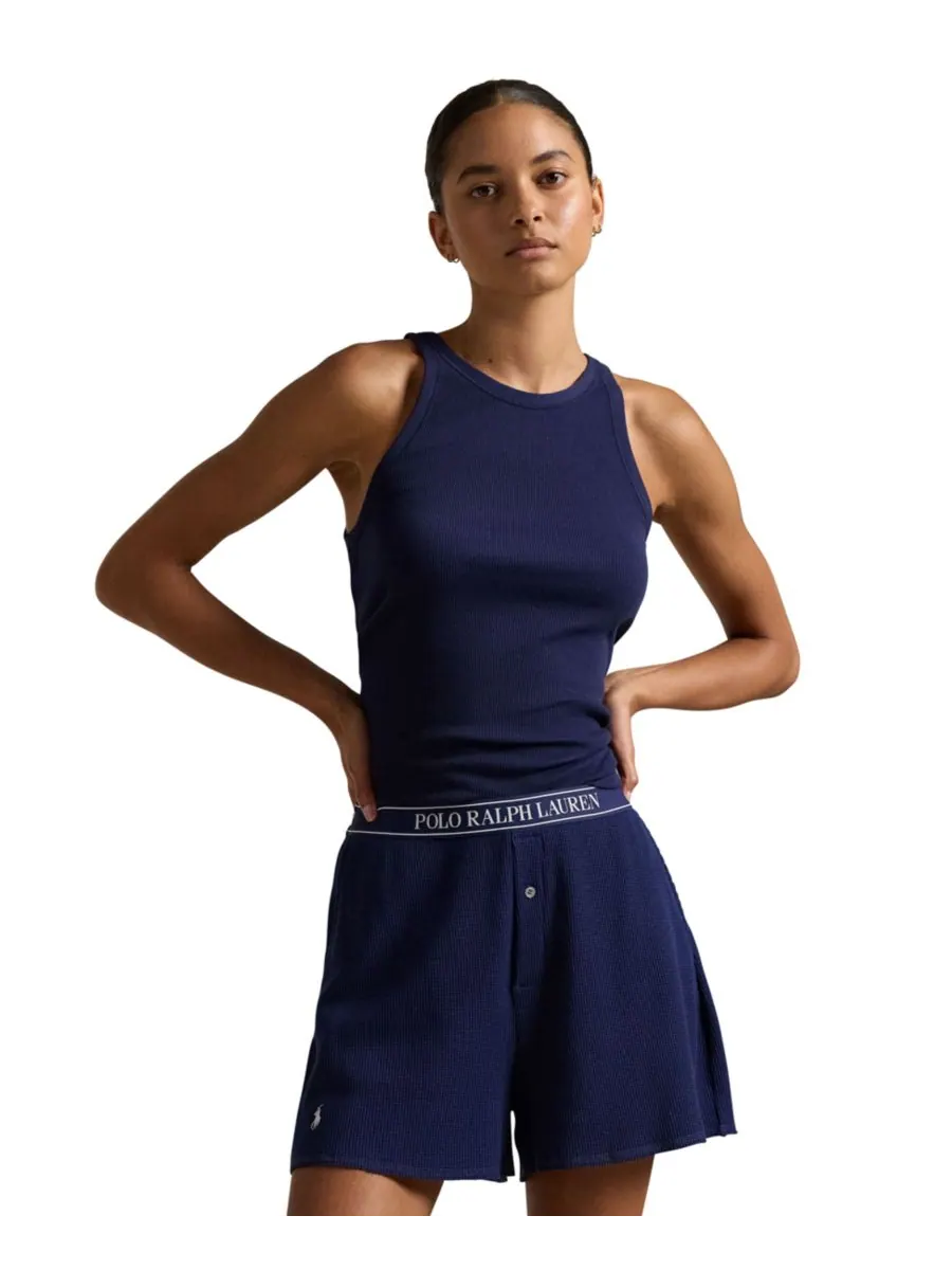Женские боксерские шорты с вафельной текстурой Polo Ralph Lauren — изображение 1 из 5, синий
