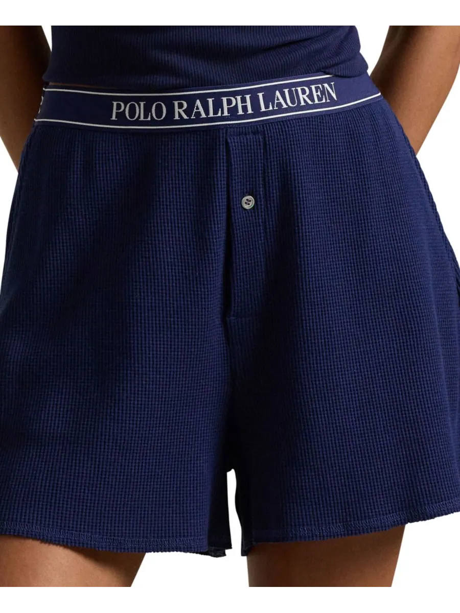 Женские боксерские шорты с вафельной текстурой Polo Ralph Lauren — изображение 3 из 5, синий