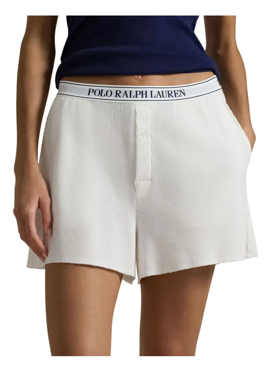 Женские боксерские шорты с вафельной текстурой Polo Ralph Lauren — изображение 1 из 4, белый