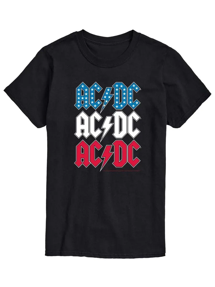 Мужские футболки с коротким рукавом и графическим принтом ACDC USA Stack AIRWAVES — изображение 1 из 3, черный