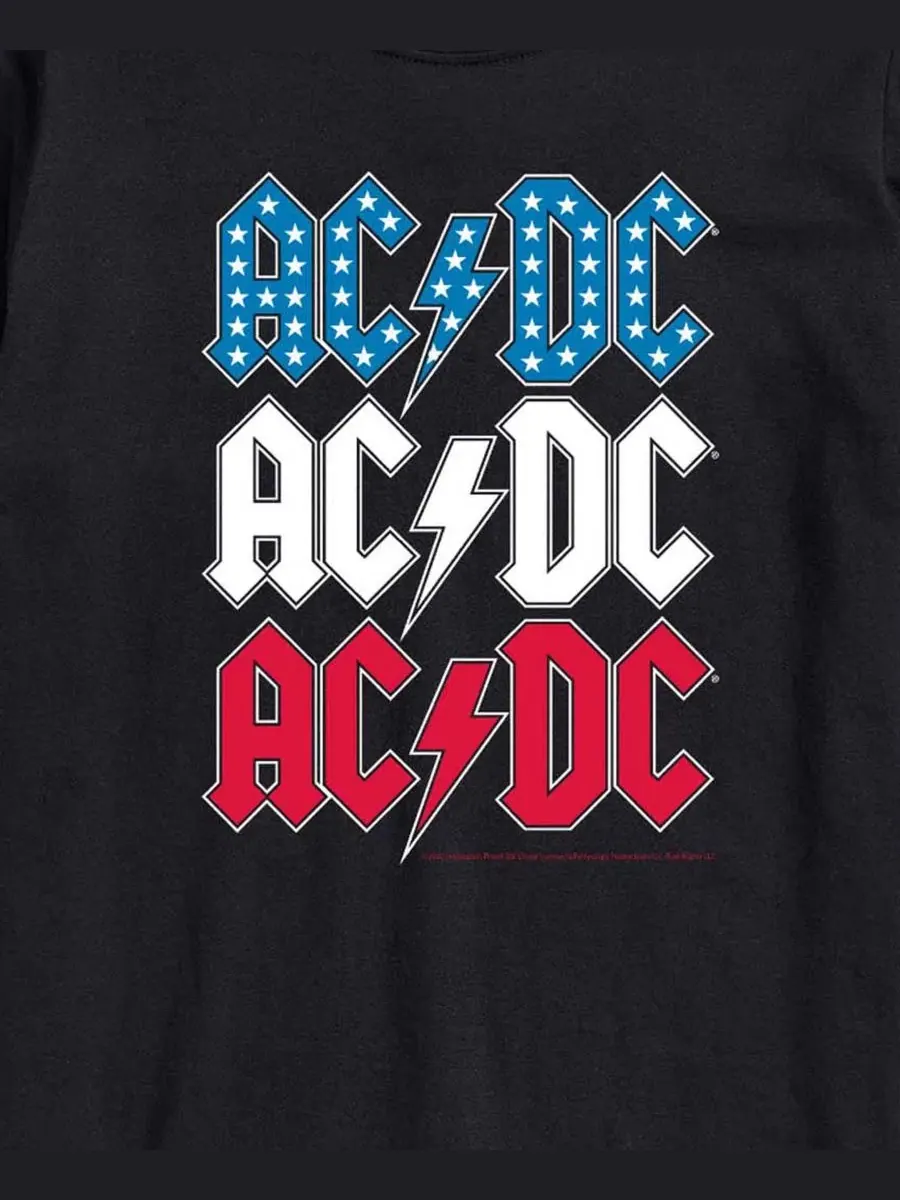 Мужские футболки с коротким рукавом и графическим принтом ACDC USA Stack AIRWAVES — изображение 3 из 3, черный