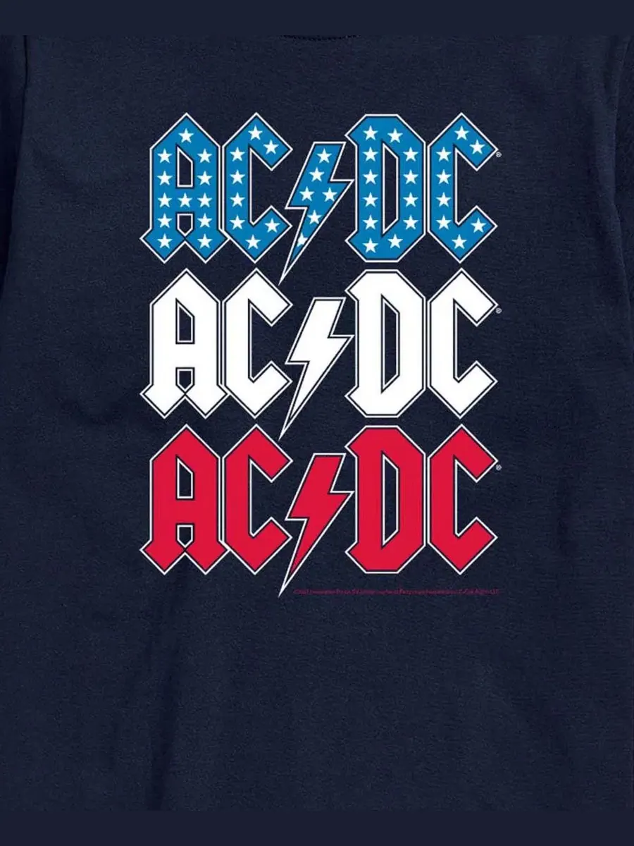 Мужские футболки с коротким рукавом и графическим принтом ACDC USA Stack AIRWAVES — изображение 3 из 3, темно-синий