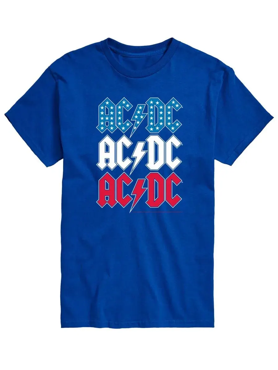 Мужские футболки с коротким рукавом и графическим принтом ACDC USA Stack AIRWAVES — изображение 1 из 3, синий