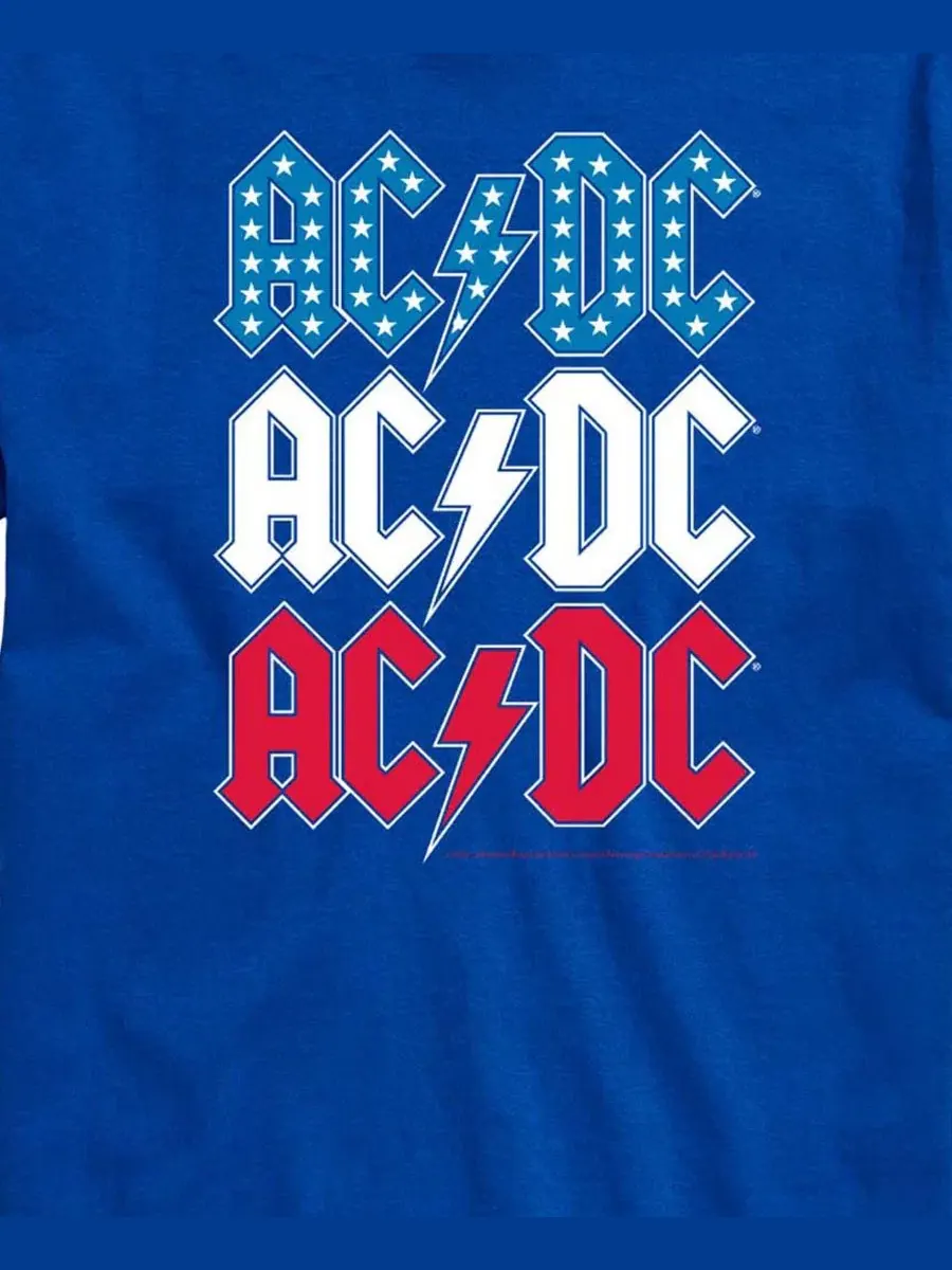 Мужские футболки с коротким рукавом и графическим принтом ACDC USA Stack AIRWAVES — изображение 3 из 3, синий