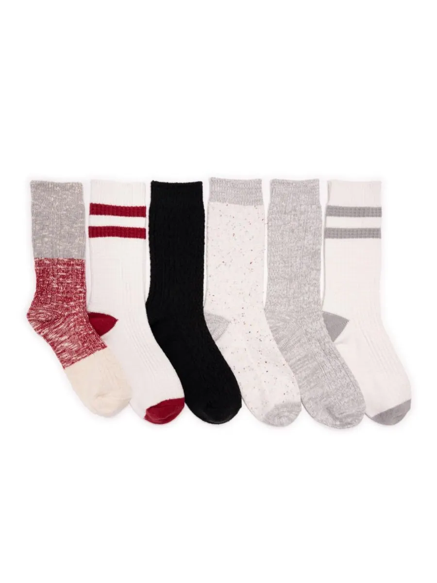 Женские микрофибровые носки для сапог, набор из 6 штук MUK LUKS — изображение 1 из 2