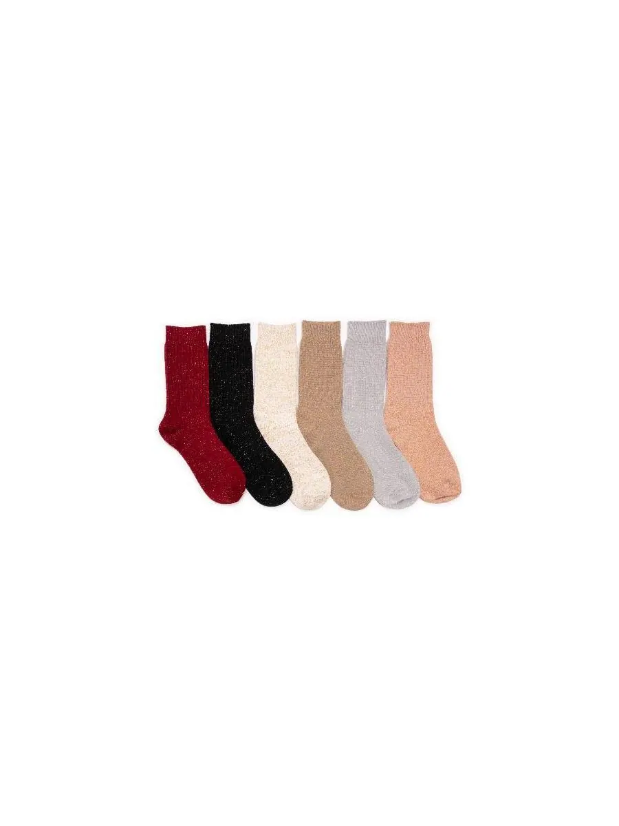 Женские микрофибровые носки для сапог, набор из 6 штук MUK LUKS, Lurex/waffle