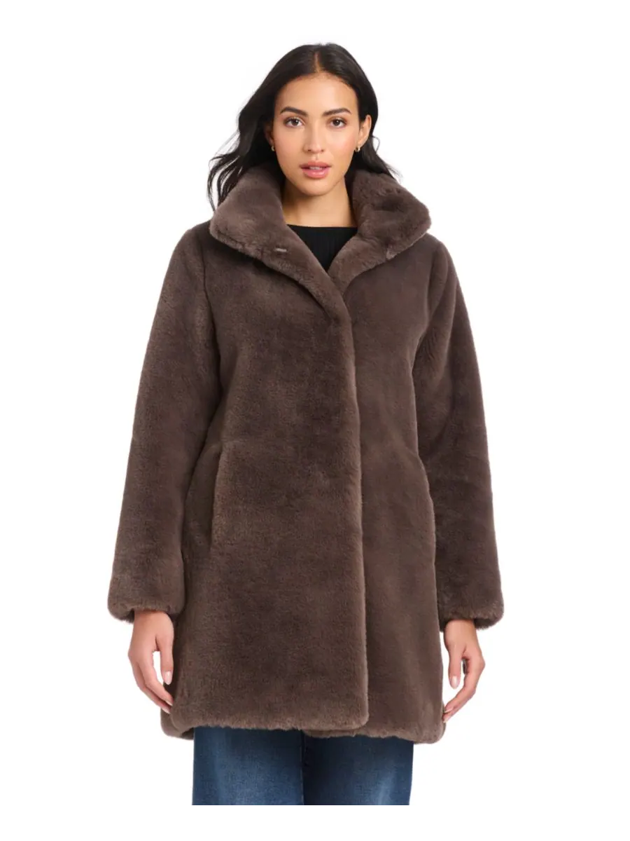 Женское пальто с воротником из искусственного меха, размеры P/XS-XXL Jones New York