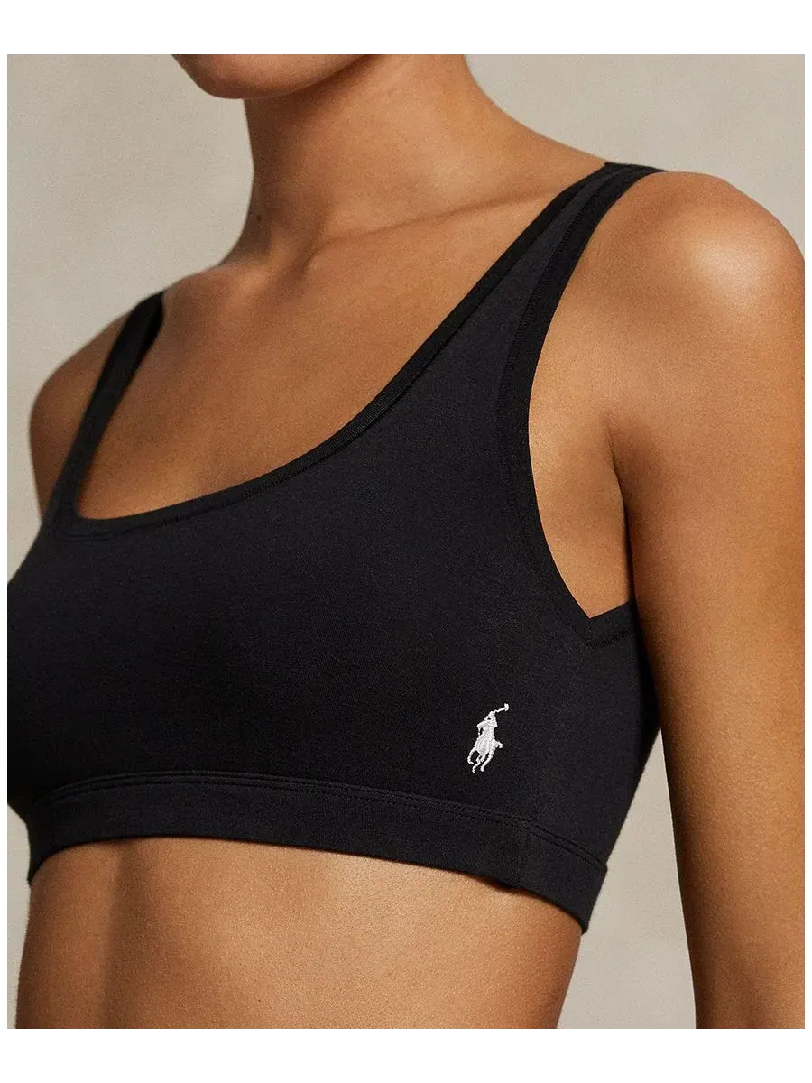Женский бюстгальтер-топ с полным покрытием 4P0498 Polo Ralph Lauren — изображение 3 из 5, черный