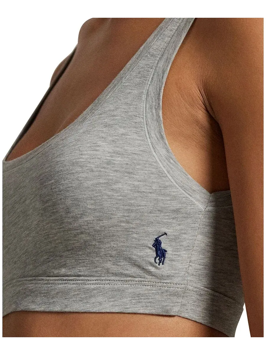 Женский бюстгальтер-топ с полным покрытием 4P0498 Polo Ralph Lauren — изображение 4 из 5, серый