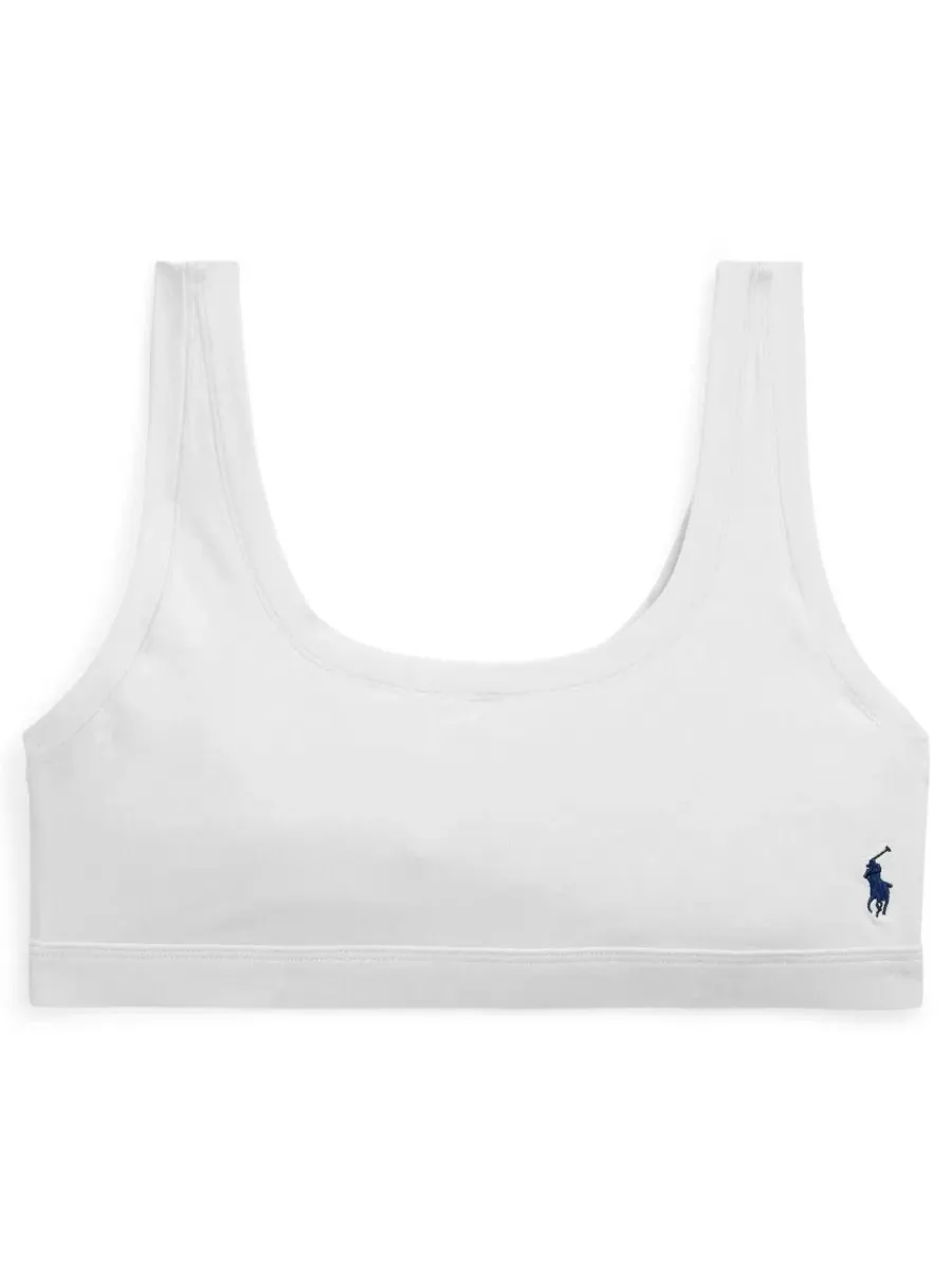 Женский бюстгальтер-топ с полным покрытием 4P0498 Polo Ralph Lauren — изображение 5 из 6, белый