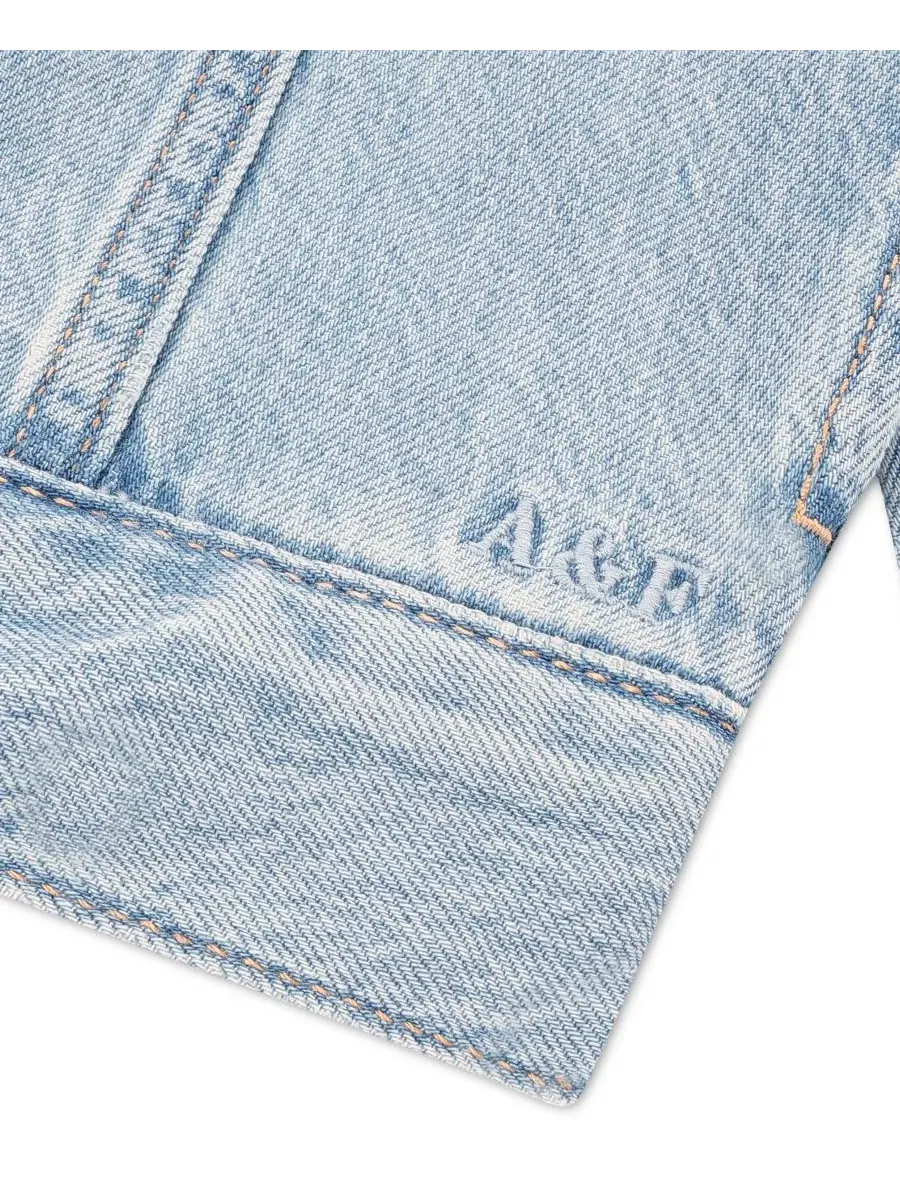 Детская куртка Добби большого размера для девочек Abercrombie Kids — изображение 3 из 4, синий