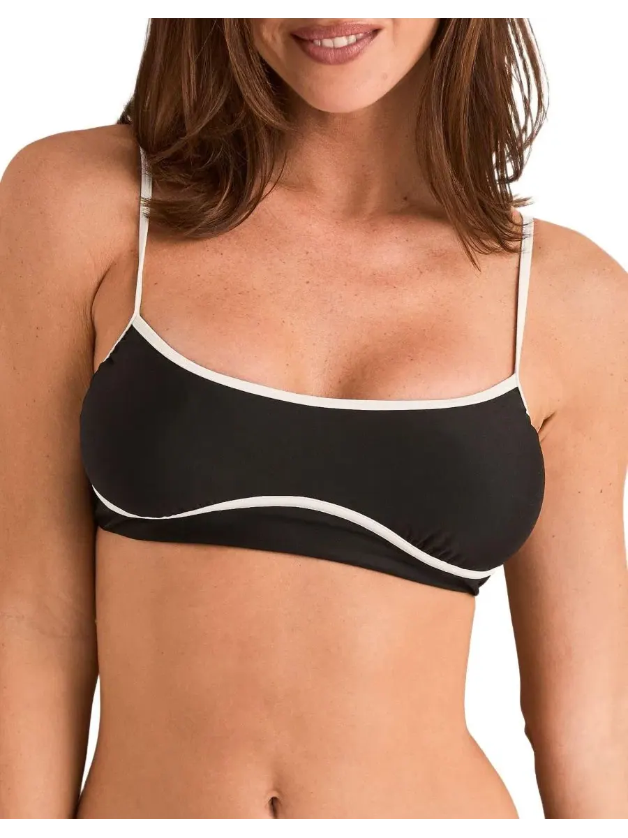 Женский купальник River Swimwear, топ для купальника Adore Me — изображение 1 из 4, черный