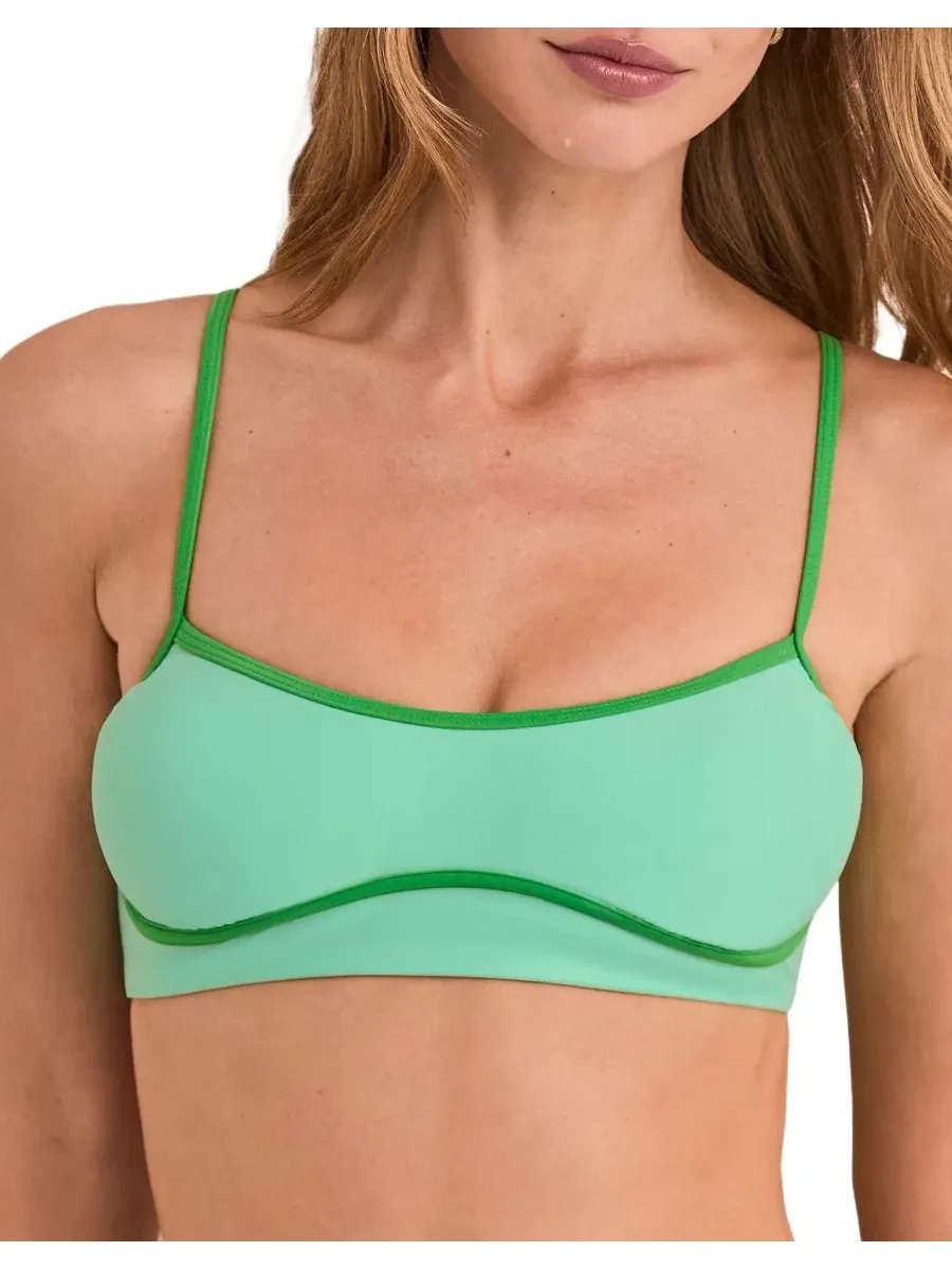 Женский купальник River Swimwear, топ для купальника Adore Me — изображение 2 из 5, светлый зеленый