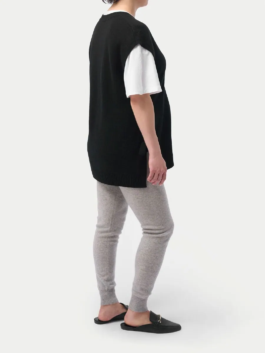Кашемировые трикотажные брюки для беременных Gobi Cashmere — изображение 3 из 6, серый-серый