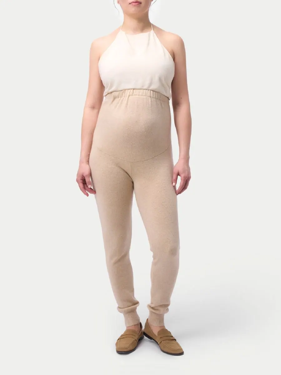 Кашемировые трикотажные брюки для беременных Gobi Cashmere, Neutral-navajo — изображение 2 из 7