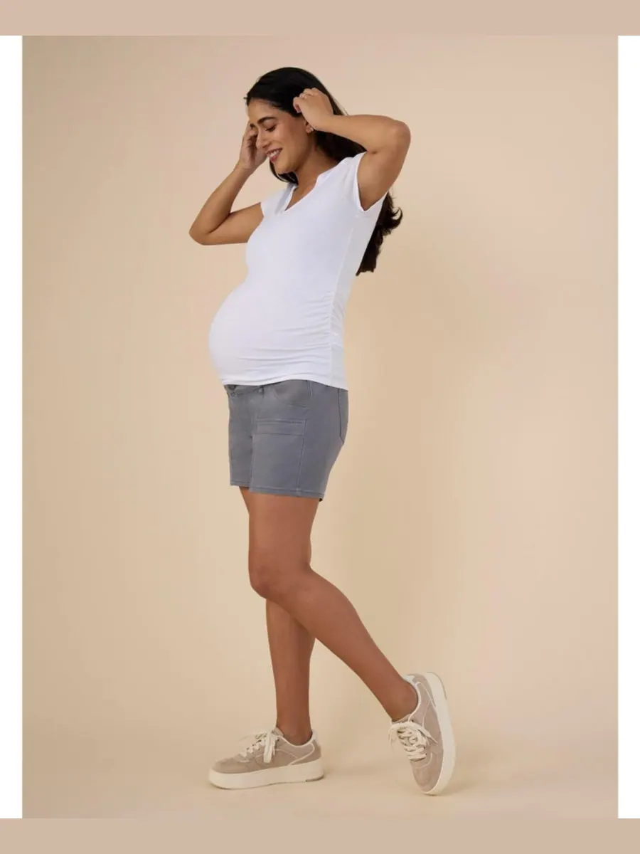 Короткие шорты для беременных "Под животом" - Материнство Motherhood Maternity — изображение 5 из 5, спокойная тень