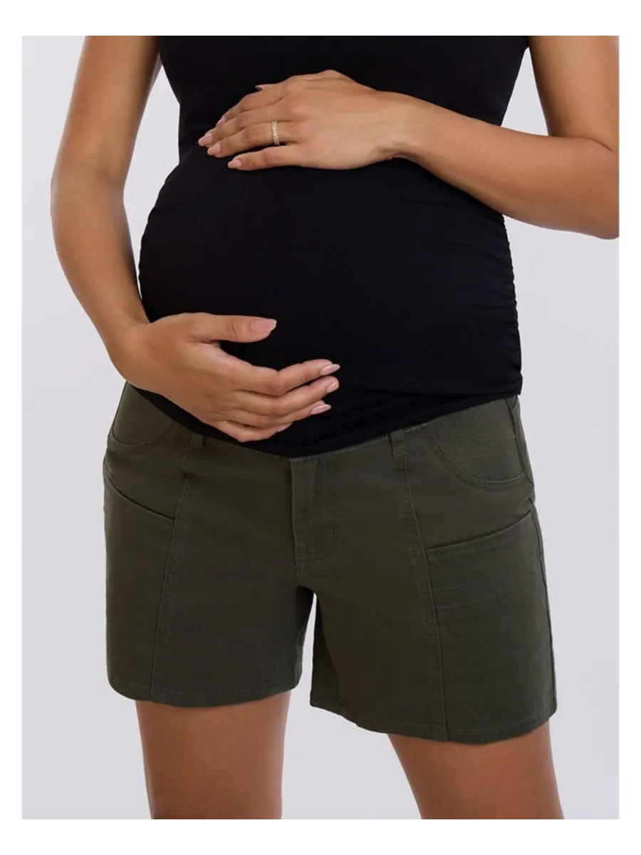 Короткие шорты для беременных "Под животом" - Материнство Motherhood Maternity, Deep depths — изображение 3 из 5