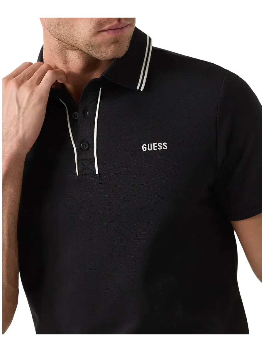 Мужская рубашка поло Paul Piqué GUESS — изображение 2 из 3, черный