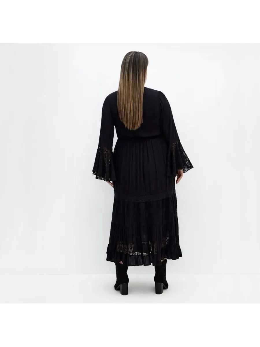 Женское кружевное макси-платье Tisha CITY CHIC — изображение 2 из 4, черный