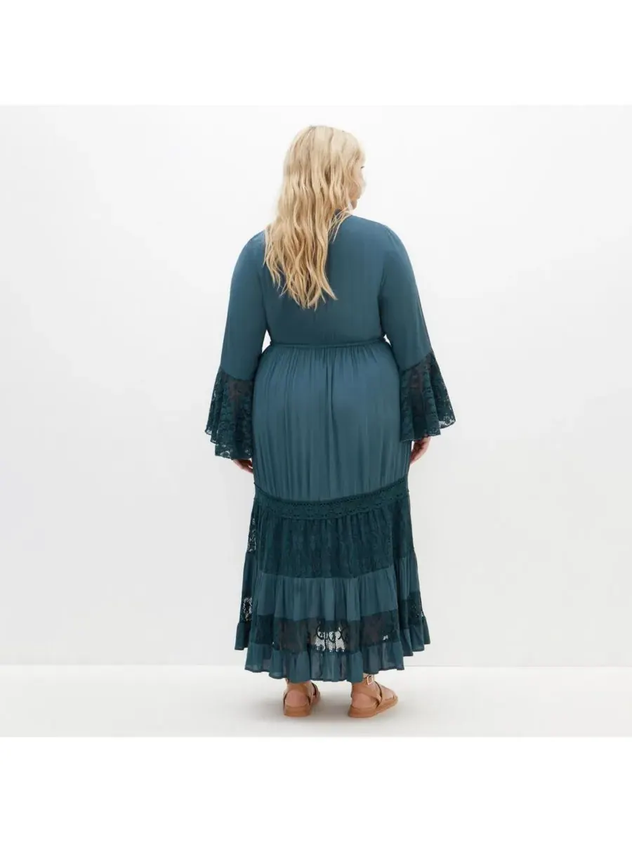 Женское кружевное макси-платье Tisha CITY CHIC — изображение 2 из 4, бирюзовый