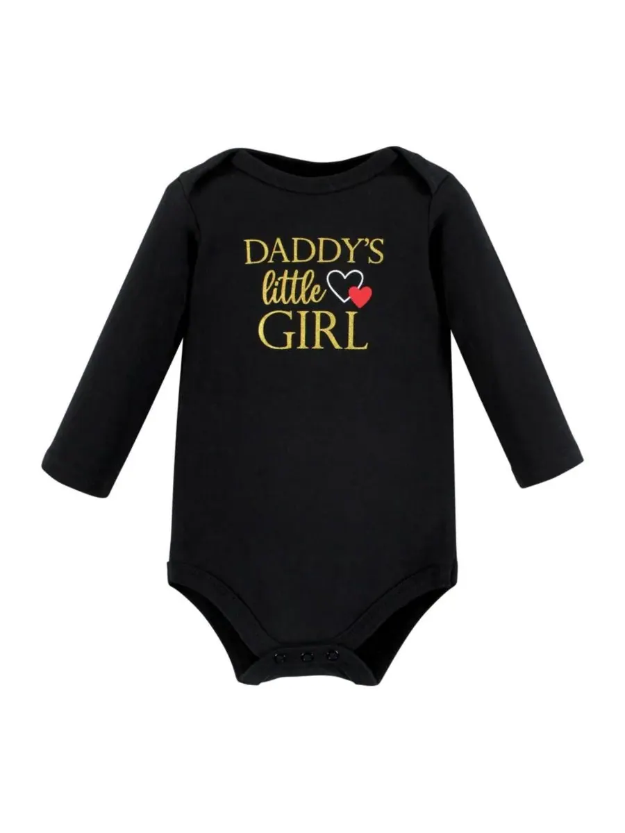 Комплект из 3 хлопковых боди с длинными рукавами Hudson Baby — изображение 3 из 5, красный черный