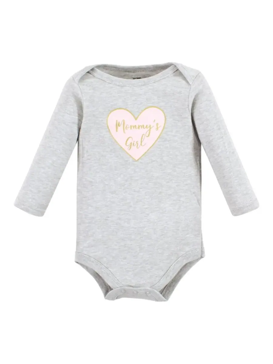Комплект из 3 хлопковых боди с длинными рукавами Hudson Baby, Girl Mommy 3-Pack — изображение 4 из 4