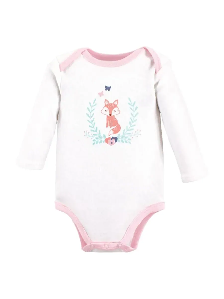 Комплект из 3 хлопковых боди с длинными рукавами Hudson Baby, Woodland Fox — изображение 3 из 3