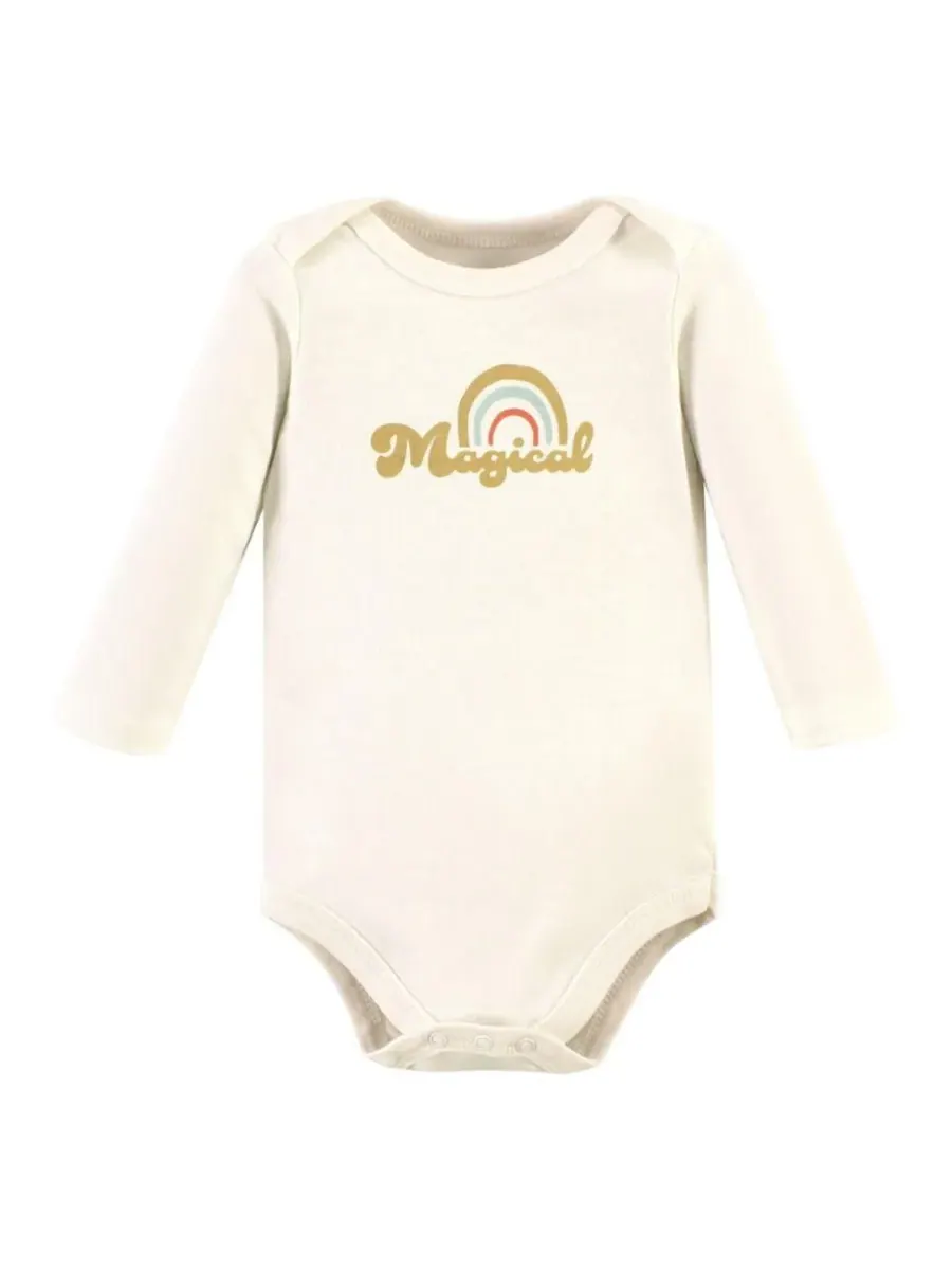 Комплект из 3 хлопковых боди с длинными рукавами Hudson Baby, Magical Rainbow 3-Pack — изображение 2 из 5