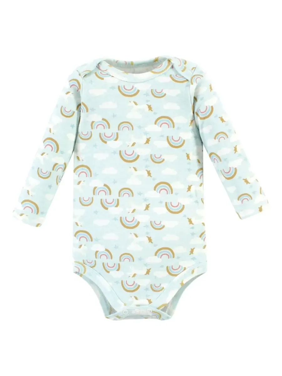 Комплект из 3 хлопковых боди с длинными рукавами Hudson Baby, Magical Rainbow 3-Pack — изображение 4 из 5