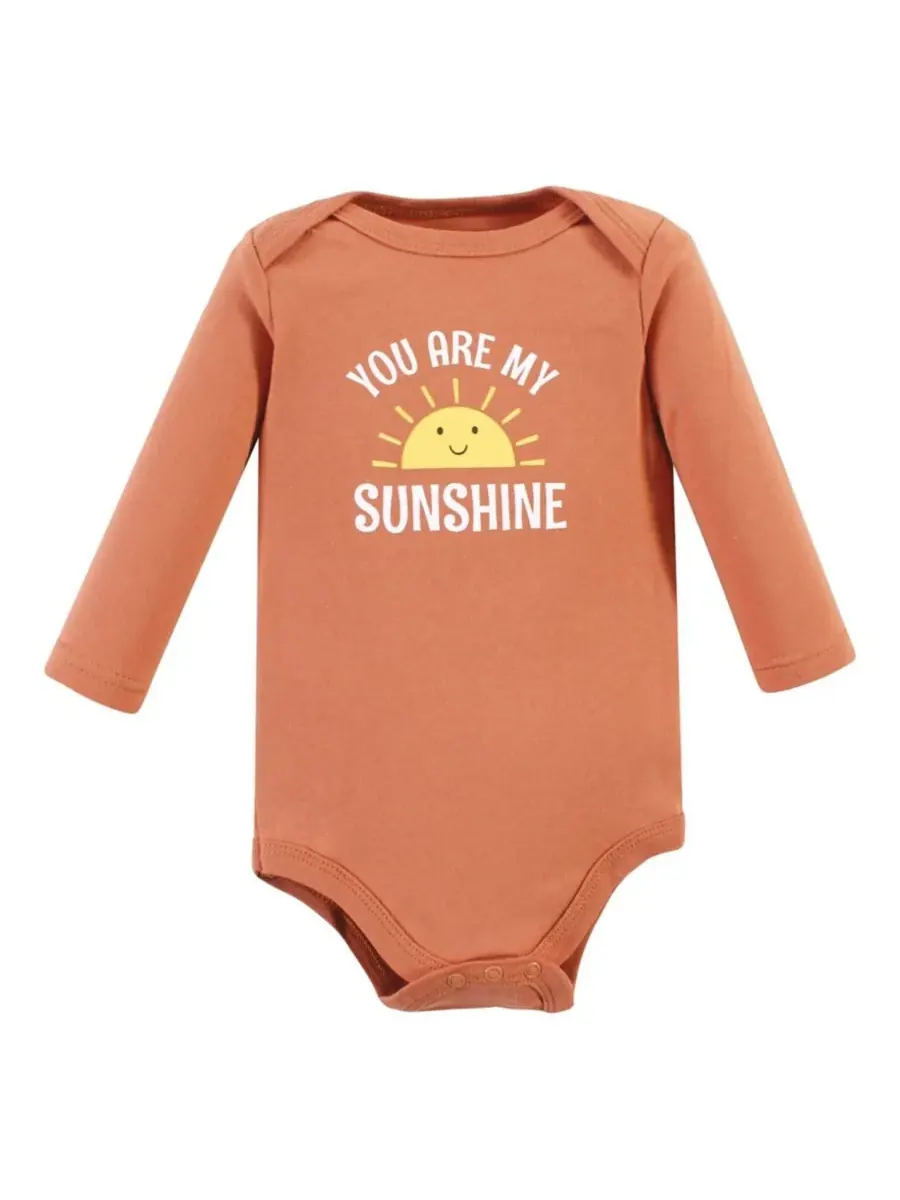 Комплект из 3 хлопковых боди с длинными рукавами Hudson Baby, Sunshine Rainbows 3-Pack — изображение 3 из 5