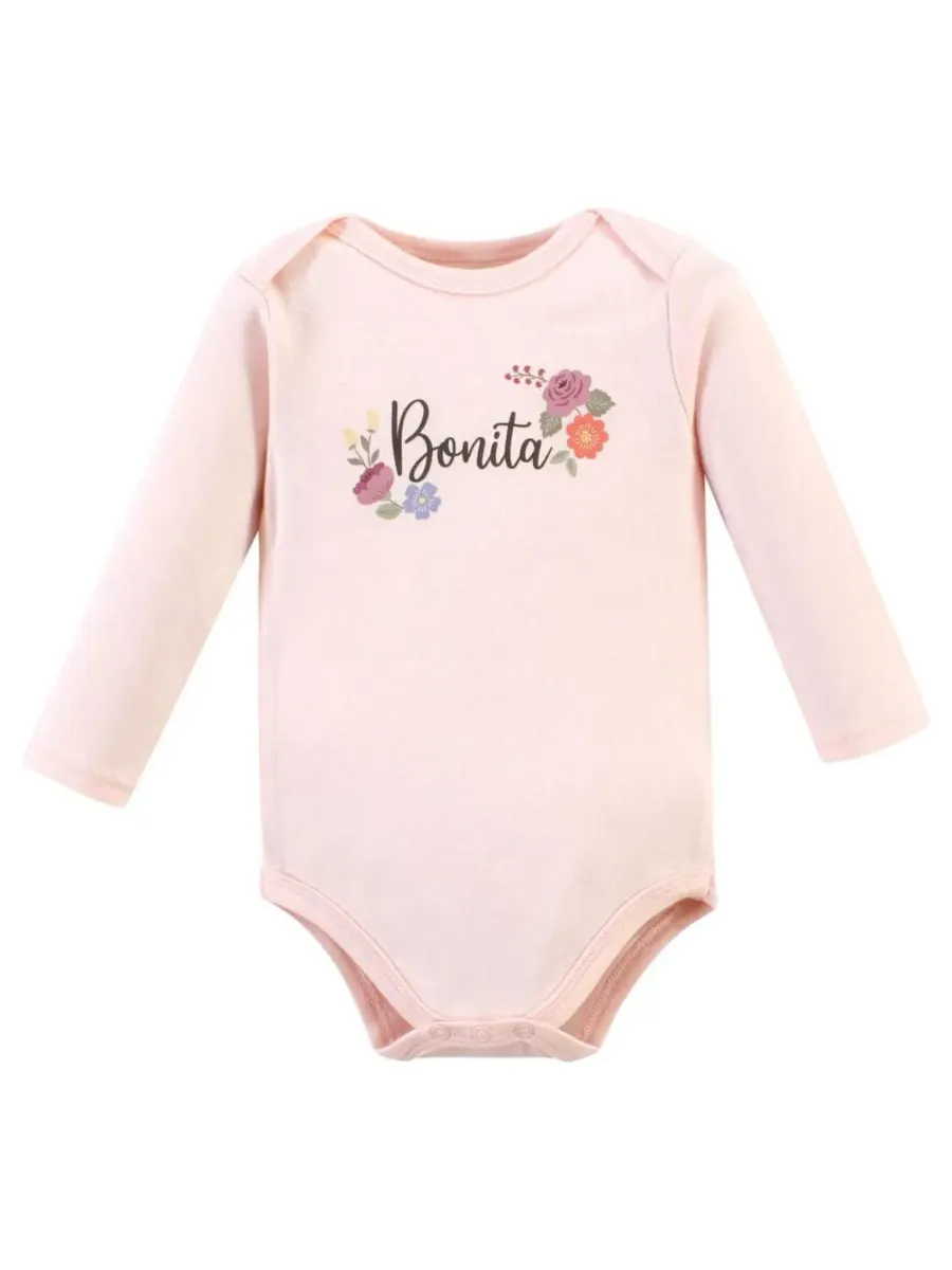 Комплект из 3 хлопковых боди с длинными рукавами Hudson Baby, Bonita 3 Pack — изображение 4 из 5