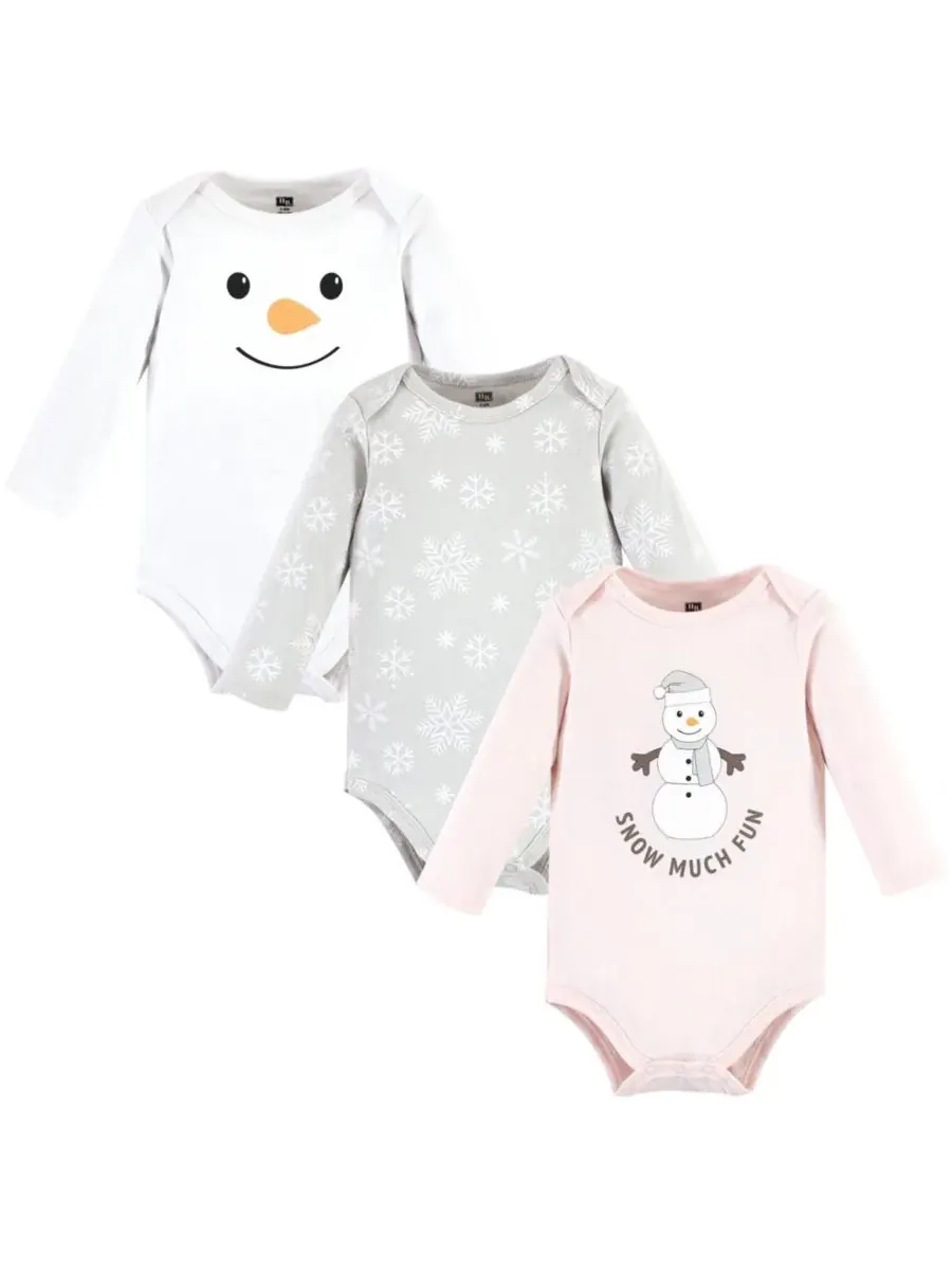 Комплект из 3 хлопковых боди с длинными рукавами Hudson Baby, Snow Much Fun — изображение 1 из 5