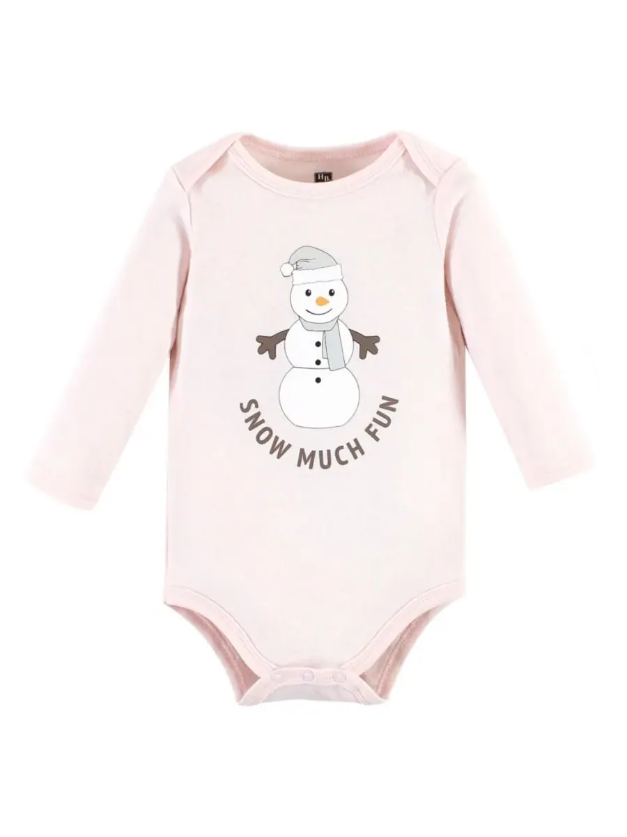 Комплект из 3 хлопковых боди с длинными рукавами Hudson Baby, Snow Much Fun — изображение 2 из 5
